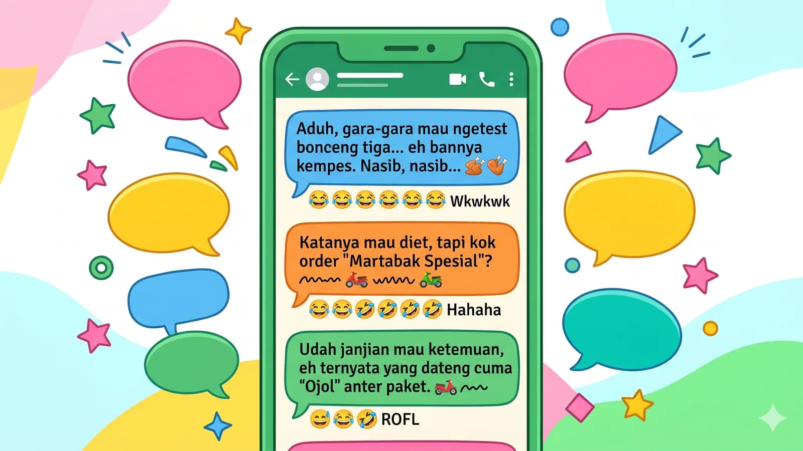 150 Kata-Kata Lucu Buat Status, Singkat dan Relate