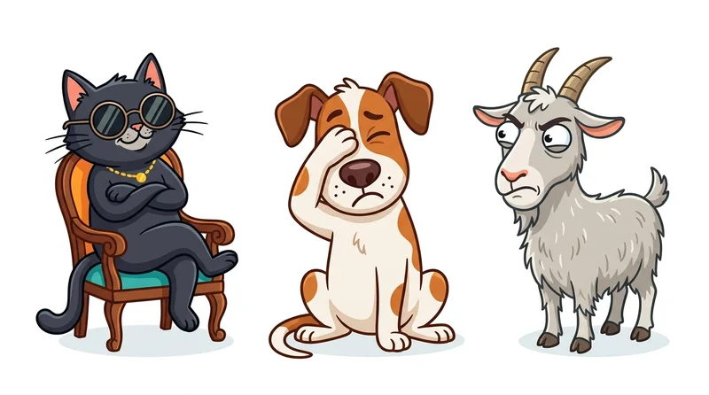 Kumpulan gambar terlucu hewan absurd, kucing bos, anjing facepalm, kambing jutek