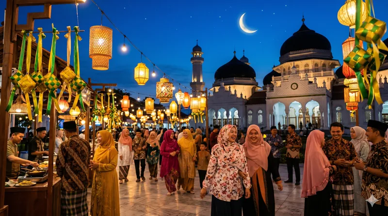 Lentera dan suasana malam Ramadan yang penuh kehangatan