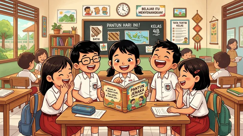 Ilustrasi pantun Betawi lucu untuk acara dan palang pintu