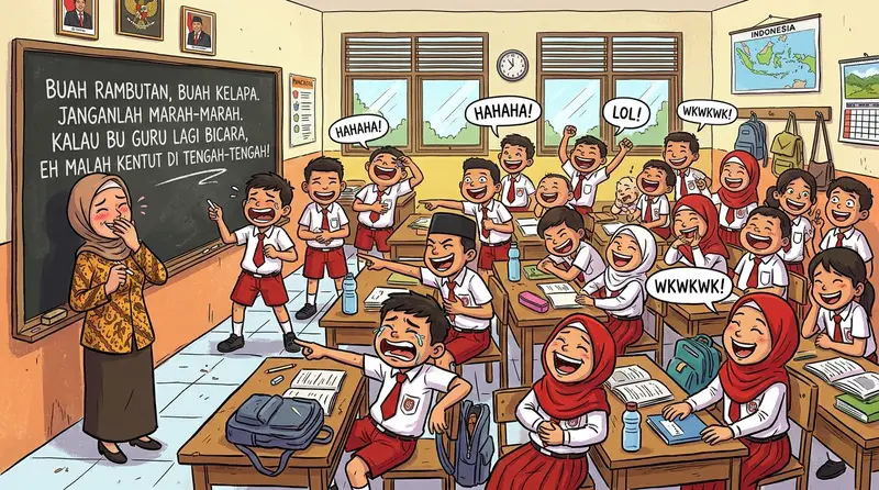 Pantun kocak anak sekolah penuh nostalgia