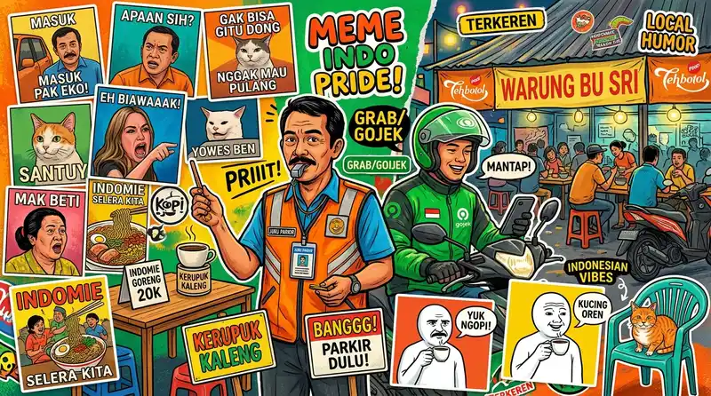 PP meme lucu Indonesia dengan referensi budaya lokal